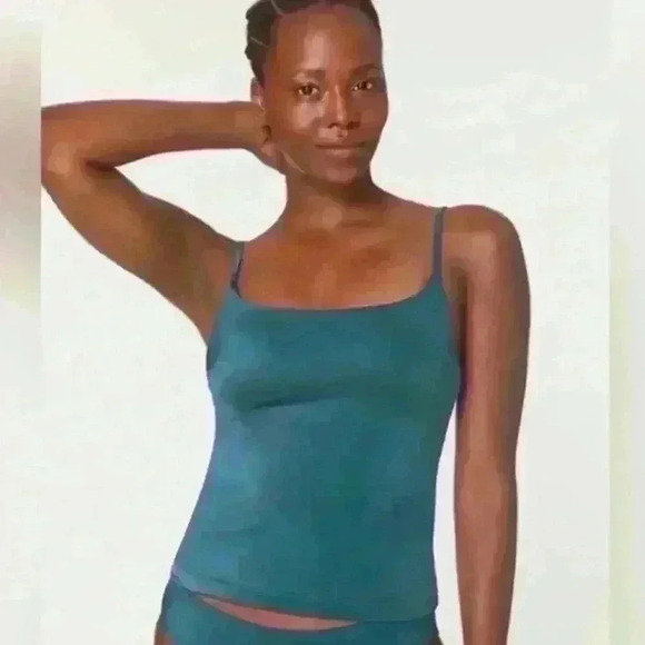 Andie Swim The Longline Tank Top Tankini Size Small Blue Swim Top - Picture 1 of 6